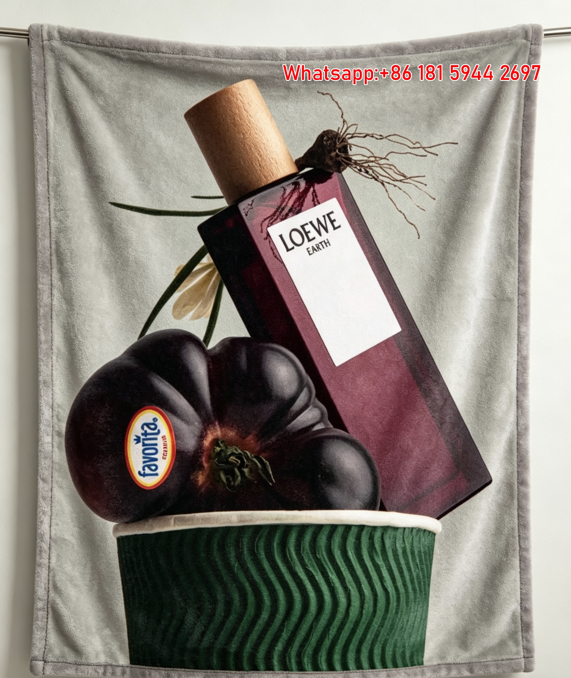Loewe Earth Botanical Flannel Fleece Throw Blanket L235